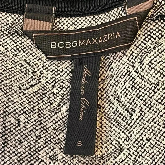 BCBGMAXAZRIA‎ Black White Embroidered Bodycon Bandage Mini Dress Small - Picture 4 of 5